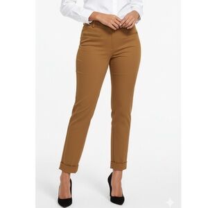 Betabrand Easy Crop Trouser Straight Leg Nutmeg Medium Petite NIB NWT